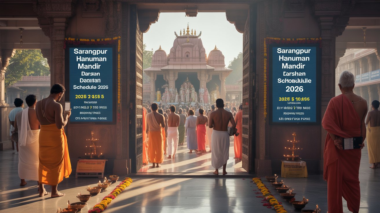 Sarangpur Hanuman Mandir Darshan Schedule 2026 – Temple Timings & Aarti Details