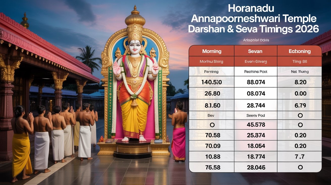 Horanadu Annapoorneshwari Temple Darshan & Seva Timings 2026 – Complete Temple Schedule Guide